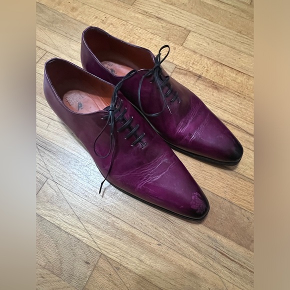 Thomas Bird Wholcut Oxford Plum Shoes - Picture 6 of 7